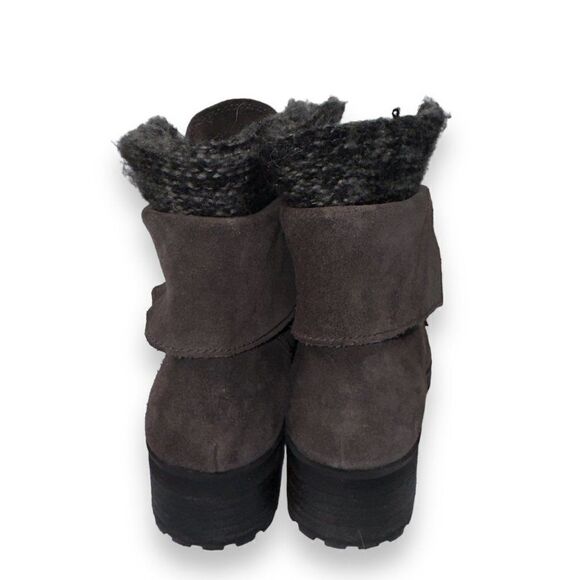 Lucky Brand Heylie Suede Combat Boots Brown / Grey Women's 6.5M - Picture 5 of 11